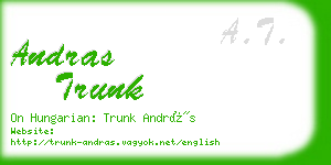 andras trunk business card